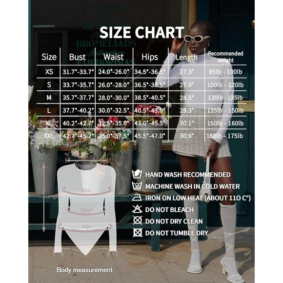 White Long-Sleeve Turtleneck Bodysuit – Size Large - Picture 2 of 2